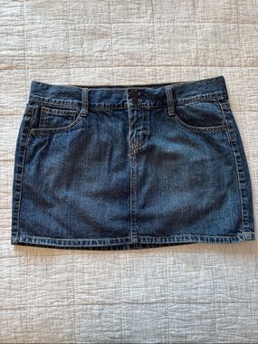 Old Navy Dark Blue Denim Mini Skirt